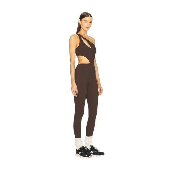 New Gigi C Rory Jumpsuit Chocolate Snakeskin M - Picture 2 of 5